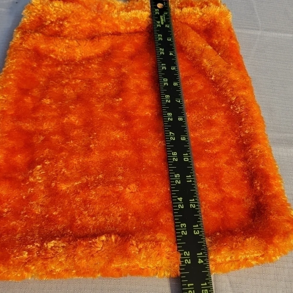 Halloween Pumpkin Plush Jack O Lantern plush Fuzzy Treat Candy Tote Bag T35